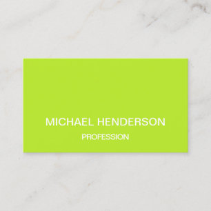 Lime green minimalist trendy business card