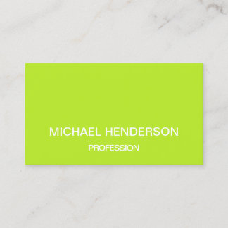 Lime green minimalist trendy business card