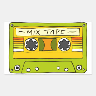 Lime Green Mix Tape Sticker