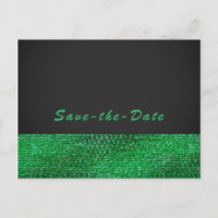 Lime Green Modern Glam Sequins Save the Date