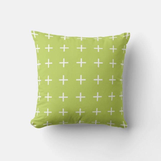 Lime Green Outdoor Pillows - Scandi Chic (Front)