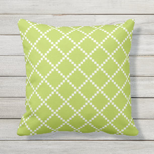 Lime Green Outdoor Pillows Scandinavian Pattern