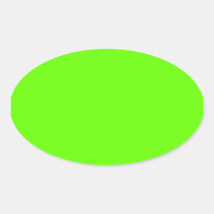 Lime Green Oval Sticker