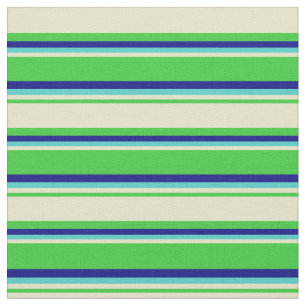 Lime Green, Pale Goldenrod, Turquoise, and Blue Fabric