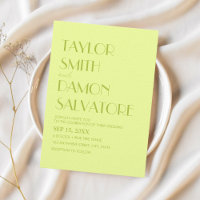 Lime Green Pastel colourful Retro Tropical Wedding