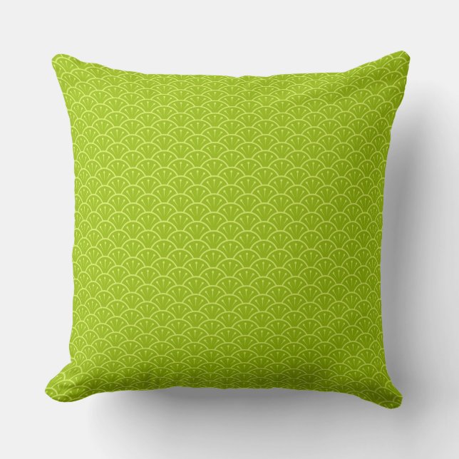 LIME GREEN PATTERNED PILLOW (Front)
