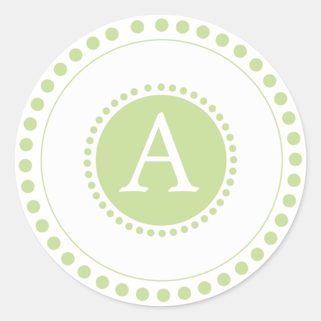 Lime green-Personalised envelope seals (Front)