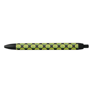 Lime green pickleball  black ink pen