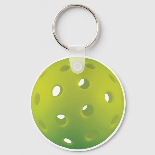 Lime green pickleball key ring (Front)