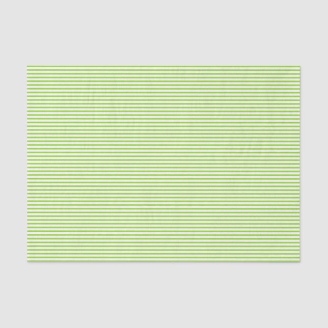 Lime Green Pinstripe Stripes Tissue Paper (Front)
