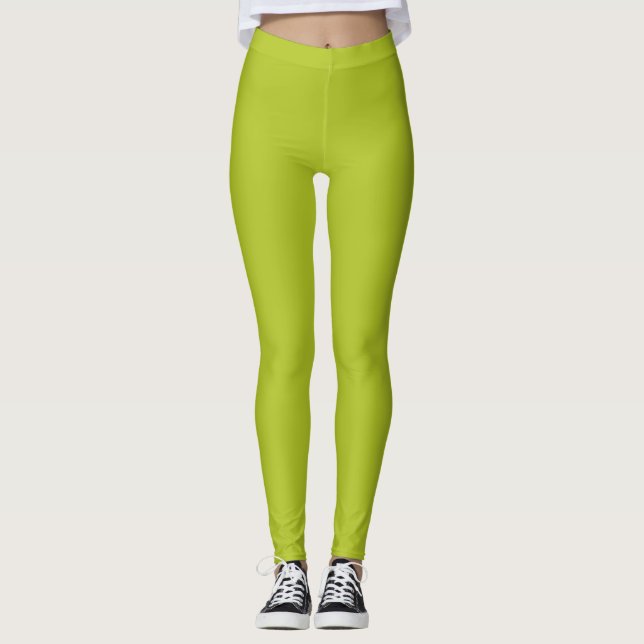 Lime Green Plain and Simple Leggings (Front)