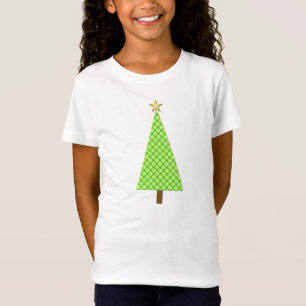 Lime green polka dot modern Christmas tree T-Shirt