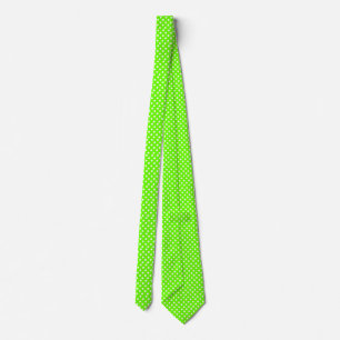 Lime green polka dots nail design for the spring t tie