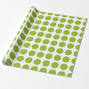 Lime Green Polka Dots Wrapping Paper