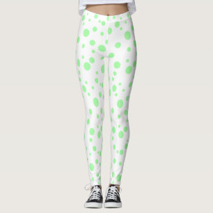 Lime Green Polka Dotted Leggings