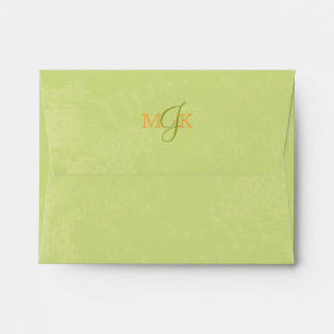 Lime Green Pre Addressed Wedding Envelopes