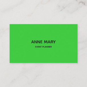 Lime Green Professional Modern Colourful Event Pla Business Card