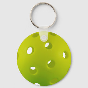 Lime green real pickleball classic key ring