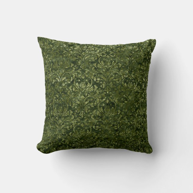 Lime Green /Red Reversible Crushed Velvet Leggings Cushion (Front)