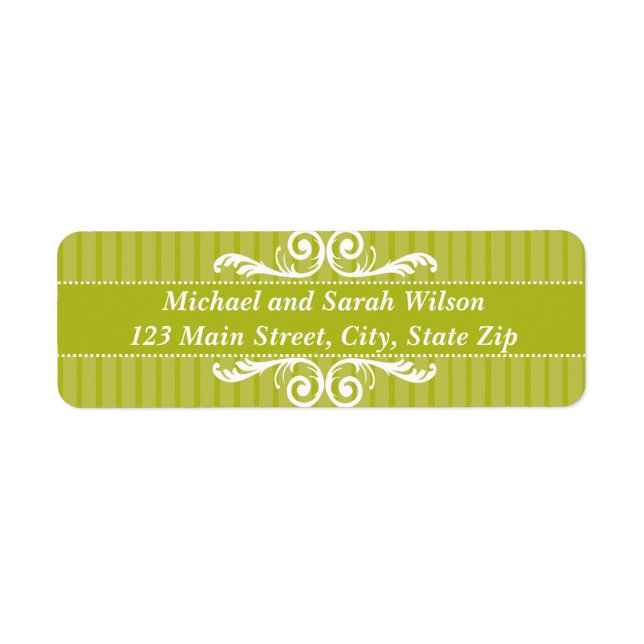 Lime Green Return Address Labels (Front)
