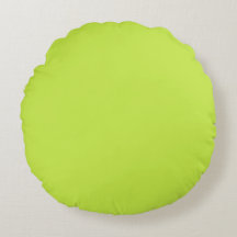 Lime Green Round Throw Pillow (16")