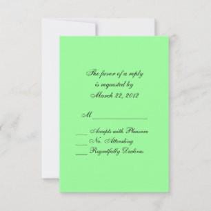 Lime Green RSVP Card