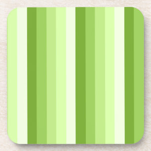 Lime green shadow stripes coaster