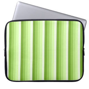 Lime green shadow stripes laptop sleeve