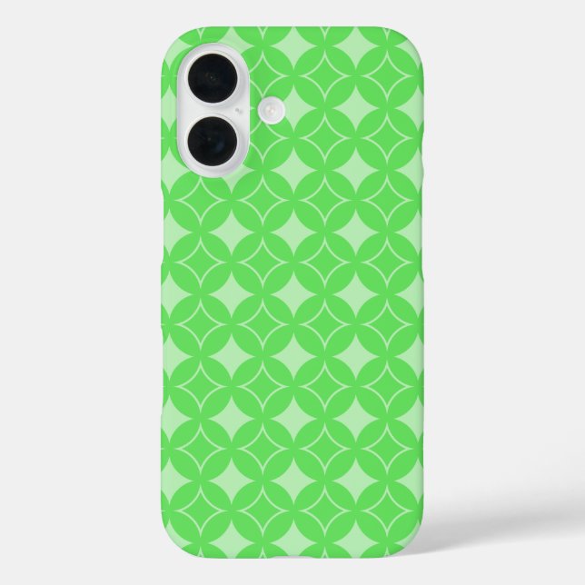 Lime green shippo pattern Case-Mate iPhone case (Back)