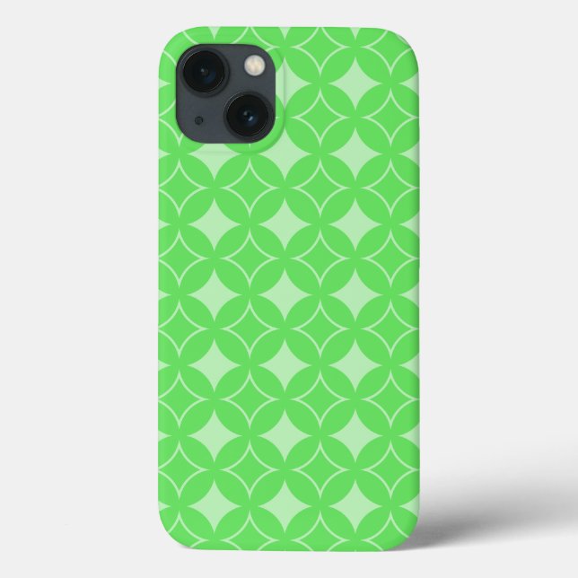 Lime green shippo pattern Case-Mate iPhone case (Back)