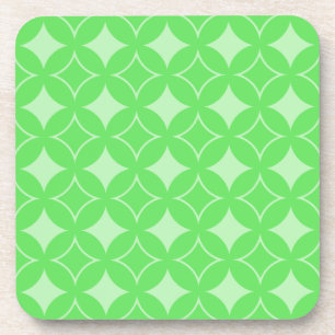 Lime green shippo pattern coaster