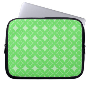 Lime green shippo pattern laptop sleeve