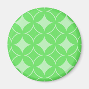 Lime green shippo pattern magnet