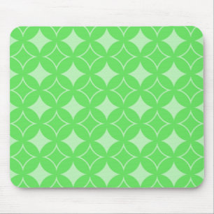 Lime green shippo pattern mouse mat