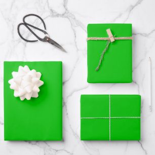 Lime Green Single All-Occasion Nature Colour Wrapping Paper Sheet