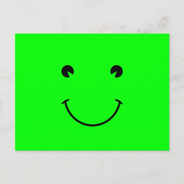 Lime Green Smile Postcard (Front)