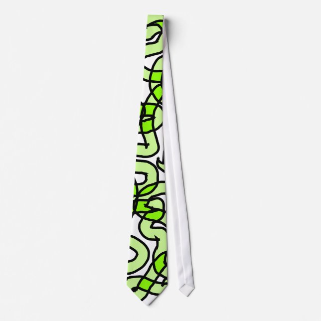 Lime Green Snake. Tie (Front)