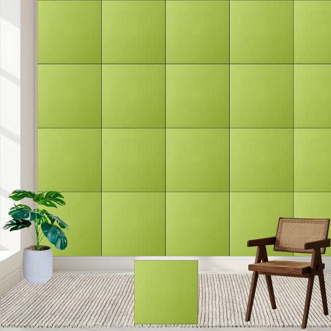 Lime Green Solid Colour Ceramic Tile (Lime Green Solid Color Ceramic Tile)