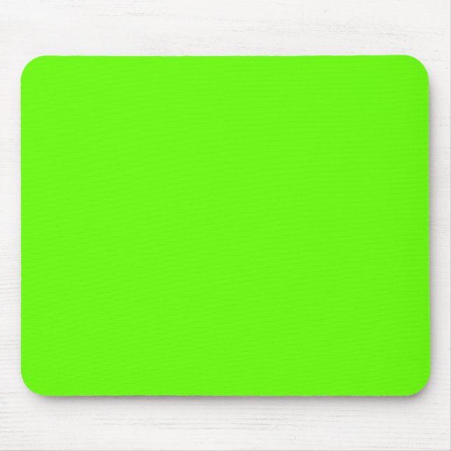 Lime Green Solid Colour Minimalist Mouse Mat (Front)