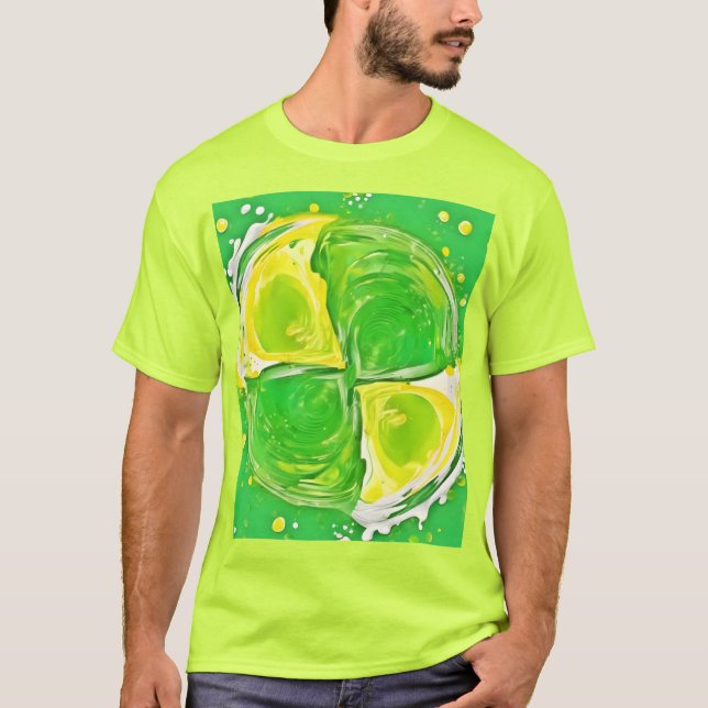Lime Green Spiral T-Shirt (Front)