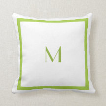 Lime Green Squares With Monogram