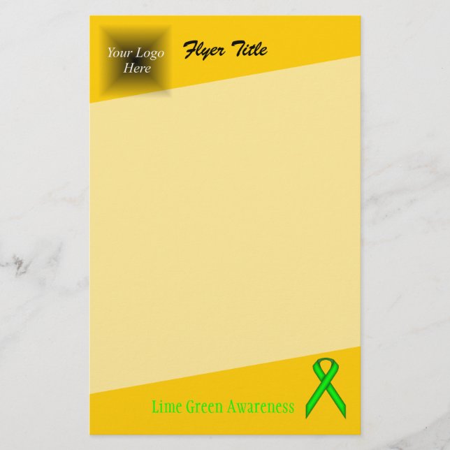 Lime Green Standard Ribbon by Kenneth Yoncich Flyer (Front)