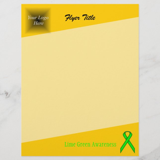 Lime Green Standard Ribbon by Kenneth Yoncich Flyer (Front)