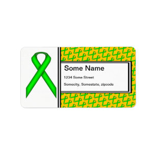 Lime Green Standard Ribbon Label