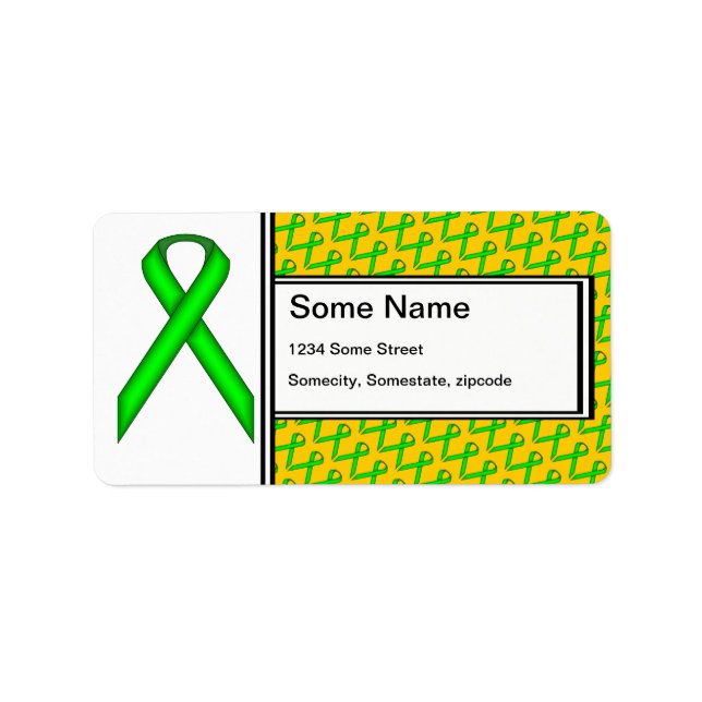 Lime Green Standard Ribbon Label (Front)