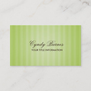 Lime Green Stripe Business Card