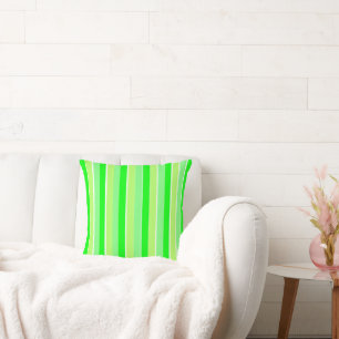 Lime Green Stripes Cushion