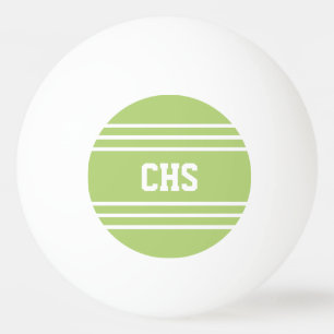 Lime Green Stripes custom monogram balls