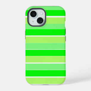 Lime Green Stripes iPhone 15 Case