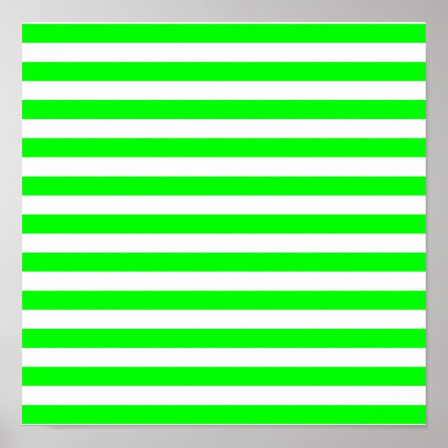 Lime Green Stripes Poster (Front)